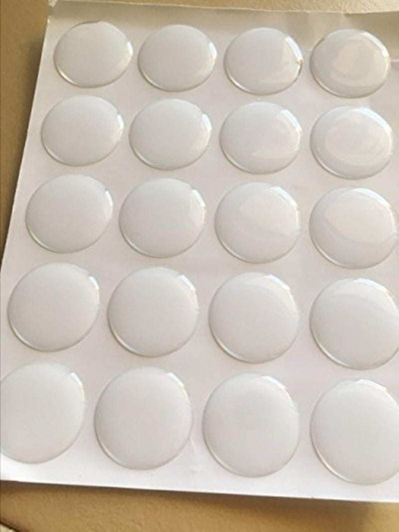 MEYA Set of 100pcs Clear Crystal Resin Dot Adhesive Stickers 1" Circle for Pendants,Crafts,Scrapbooking 3D Epoxy Dome Sticker - Image 1